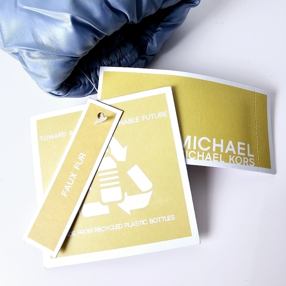 Michael Kors Chambray Blue Sherpa-Lined Puffer Coat NWT 2T - Picture 14 of 16